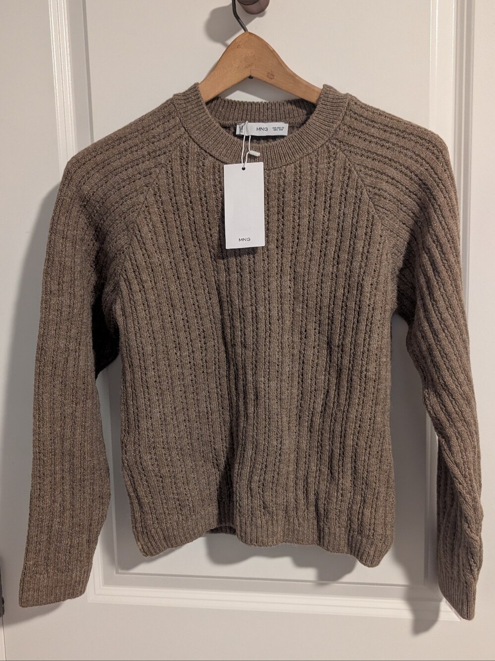 NWT MANGO Openwork knit sweater - Size XS